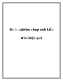 Kinh nghiệm chụp ảnh kiến trúc