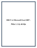 DB2 9 và Microsoft Excel 2007 Phần 1: Lấy dữ liệu.