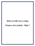 Kiểm tra lập trình SQL Server bằng Windows PowerShell 