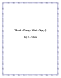 Thanh - Phong - Minh - Nguyệt - Kỳ 3 