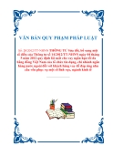 VĂN BẢN QUY PHẠM PHÁP LUẬTSố: 20/2012/TT-NHNN 