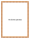 Truyện ngắn Chỉ cần bên cạnh nhau