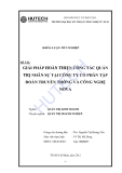 Luận văn:Một số giải pháp nhằm hoàn thiện công tác quản trị nhân sự tại công ty cổ phần tập đoàn truyền thông và công nghệ Nova