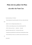 Phân tích tác phẩm Chí Phèo của nhà văn Nam Cao 