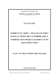 luận văn: NGHIÊN CỨU CHIẾT - TRẮC QUANG PHỨC ĐALIGAN TRONG HỆ 1-(2-PYRIDILAZƠ)-2NAPHTOL (PAN)-Pb(II)-CCl3COOH VÀ ỨNG DỤNG PHÂN TÍCH