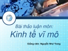 Bài thảo luận kinh tế vĩ mô về lạm phát