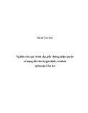 Đề tài: Nghiên cứu quy trình cấp giấy chứng nhận quyền sử dụng  đất cho hộ gia đình, cá nhân tại huyện Cầu Kè