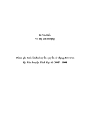 Đề tài: Đánh giá tình hình chuyển nhượng quyến sử dụng đất trên địa bàn huyện Bình Đại giai đoạn 2005-2008
