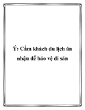 Ý: Cấm khách du lịch ăn nhậu để bảo vệ di sản