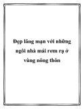 Đẹp lãng mạn với những ngôi nhà mái rơm rạ ở vùng nông thôn