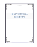 Bí quyết nuôi gà thành công