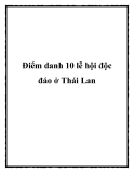 Điểm danh 10 lễ hội độc đáo ở Thái Lan