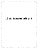 Lễ hội đón năm mới tại Ý