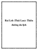 Rai Leh (Thái Lan): Thiên đường du lịch