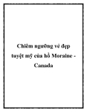 Chiêm ngưỡng vẻ đẹp tuyệt mỹ của hồ Moraine Canada