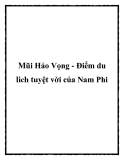 Mũi Hảo Vọng - Điểm du lich tuyệt vời của Nam Phi