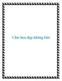 Cắm hoa đẹp không khó