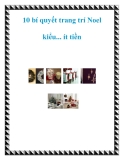 10 bí quyết trang trí Noel kiểu... ít tiền