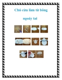 Chú cừu làm từ bông ngoáy tai