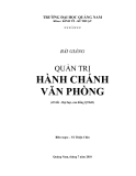 Bài giảng Quản trị Hành chánh văn phòng - Võ Thiện Chín