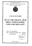 Luận văn:Xử lý ảnh- nội suy- tích phân- vi phân đường cong cho trên giấy