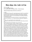 Bản nhạc cho Anh và Em