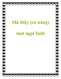 Mã thầy (củ năng) mát ngọt lành