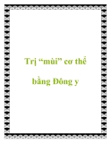 Trị “mùi” cơ thể bằng Đông y