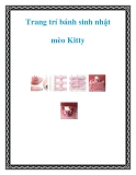 Trang trí bánh sinh nhật mèo Kitty