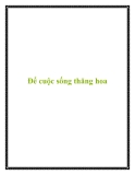 Để cuộc sống thăng hoa