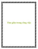 Thư giãn trong công việc