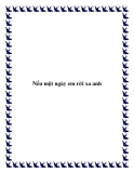 Nếu một ngày em rời xa anh