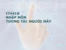 NHẬP MÔN TƯƠNG TÁC NGƯỜI MÁY