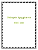 Những tác dụng phụ của thuốc cảm