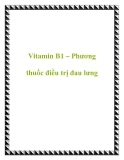 Vitamin B1 – Phương thuốc điều trị đau lưng