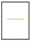 Giảm cân bằng thuốc