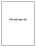 Nếu một ngày kia