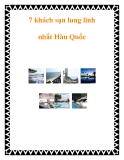 7 khách sạn lung linh nhất Hàn Quốc