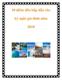 10 điểm đến hấp dẫn cho kỳ nghỉ gia đình năm 2010
