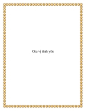 Gia vị tình yêu - phần đầu