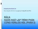 Hướng dẫn thiết kế số sử dụng ngôn ngữ Verilog-HDL trên FPGA: Bài 4