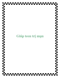 Giúp teen trị mụn