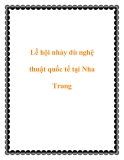 Lễ hội nhảy dù nghệ thuật quốc tế tại Nha Trang