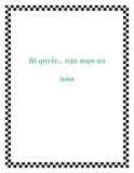 Bí quyết... nặn mụn an toàn