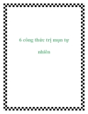 6 công thức trị mụn tự nhiên
