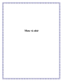 Mưa và nhớ