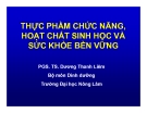 THỰC PHẦM CHỨC NĂNG HOẠT CHẤT SINH HỌC VÀ SỨC KHỎE BỀN VỮNG - PGS.TS. Dương Thanh Liêm
