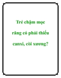 Trẻ chậm mọc răng có phải thiếu canxi, còi xương?