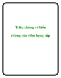 Triệu chứng và biến chứng của viêm họng cấp