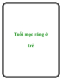 Tuổi mọc răng ở trẻ